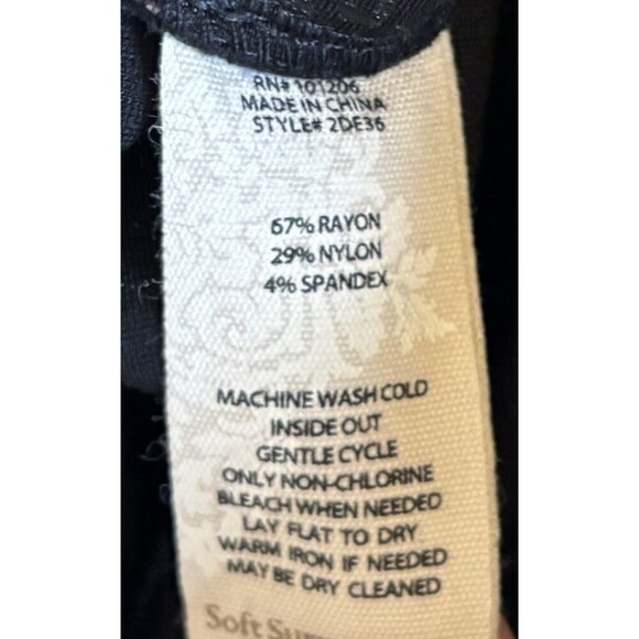 SOFT SURROUNDINGS Mixte Pants Womens Medium Black Metallic Leopard Ankle Stretch - Picture 6 of 10